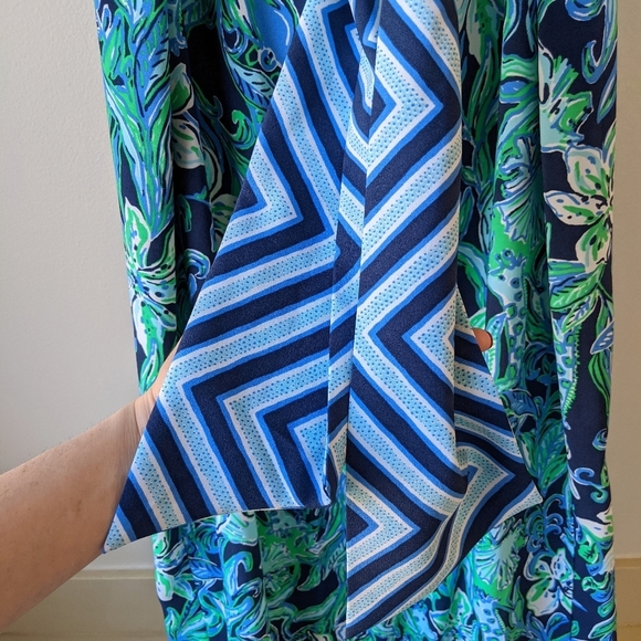 Lilly Pulitzer Nila Jumpsuit High Tide Take it or Leaf it Floral Print Giraffe - Picture 9 of 14